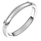 18K White 3 mm Comfort Fit Edge Band Size 5