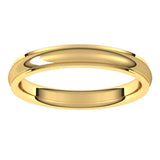 14K Yellow 3 mm Comfort Fit Edge Band