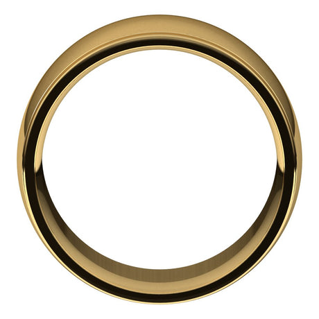 10K Yellow 11 mm Stepped-Edge Comfort-Fit Half Round Band Size 9.5