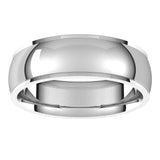 Sterling Silver 6 mm Comfort Fit Edge Band