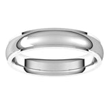 14K X1 White 4 mm Comfort Fit Edge Band Size 7.5