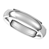 14K X1 White 4 mm Comfort Fit Edge Band Size 7.5