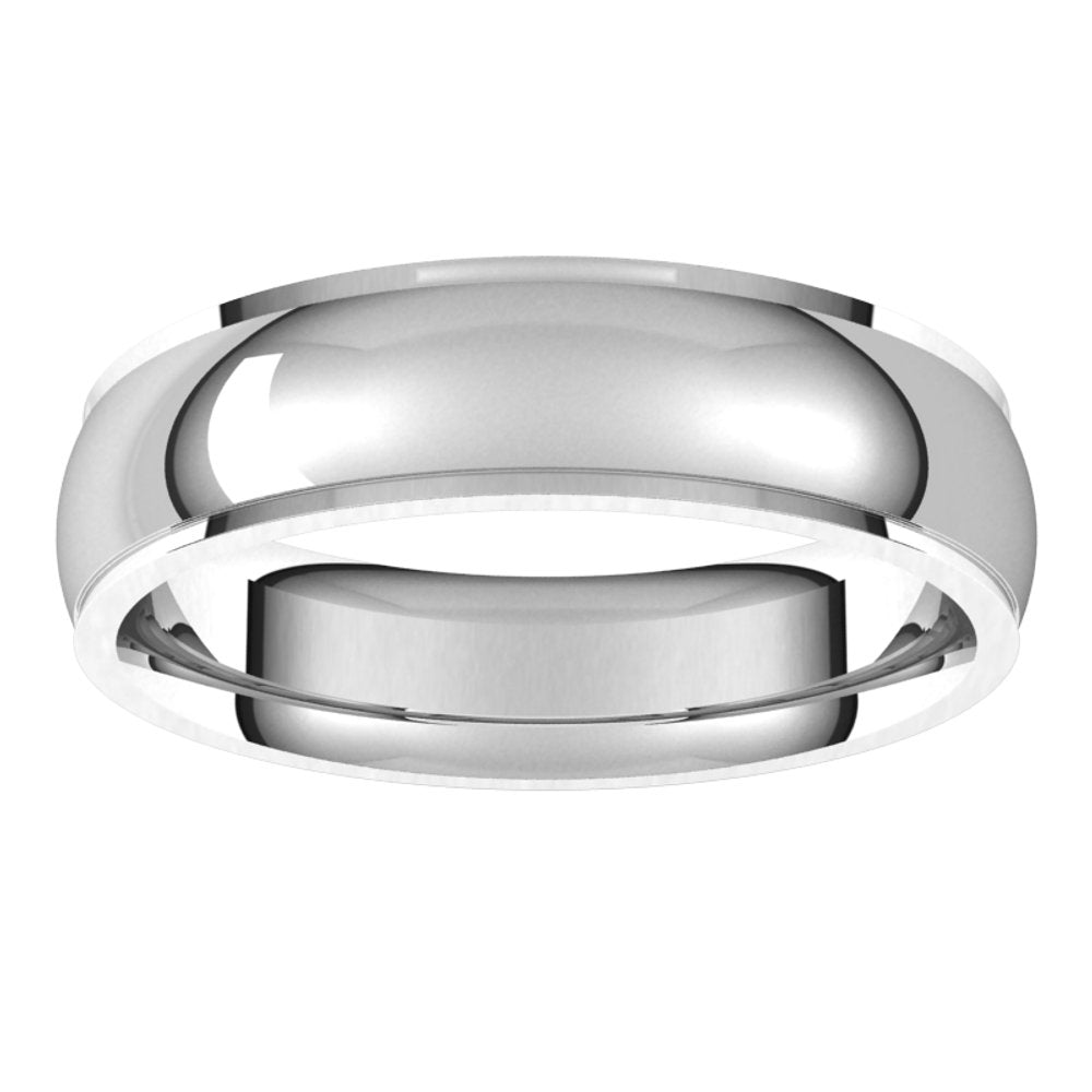 Sterling Silver 5 mm Comfort Fit Edge Band Size 11