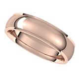 14K Rose 5 mm Comfort Fit Edge Band Size 8