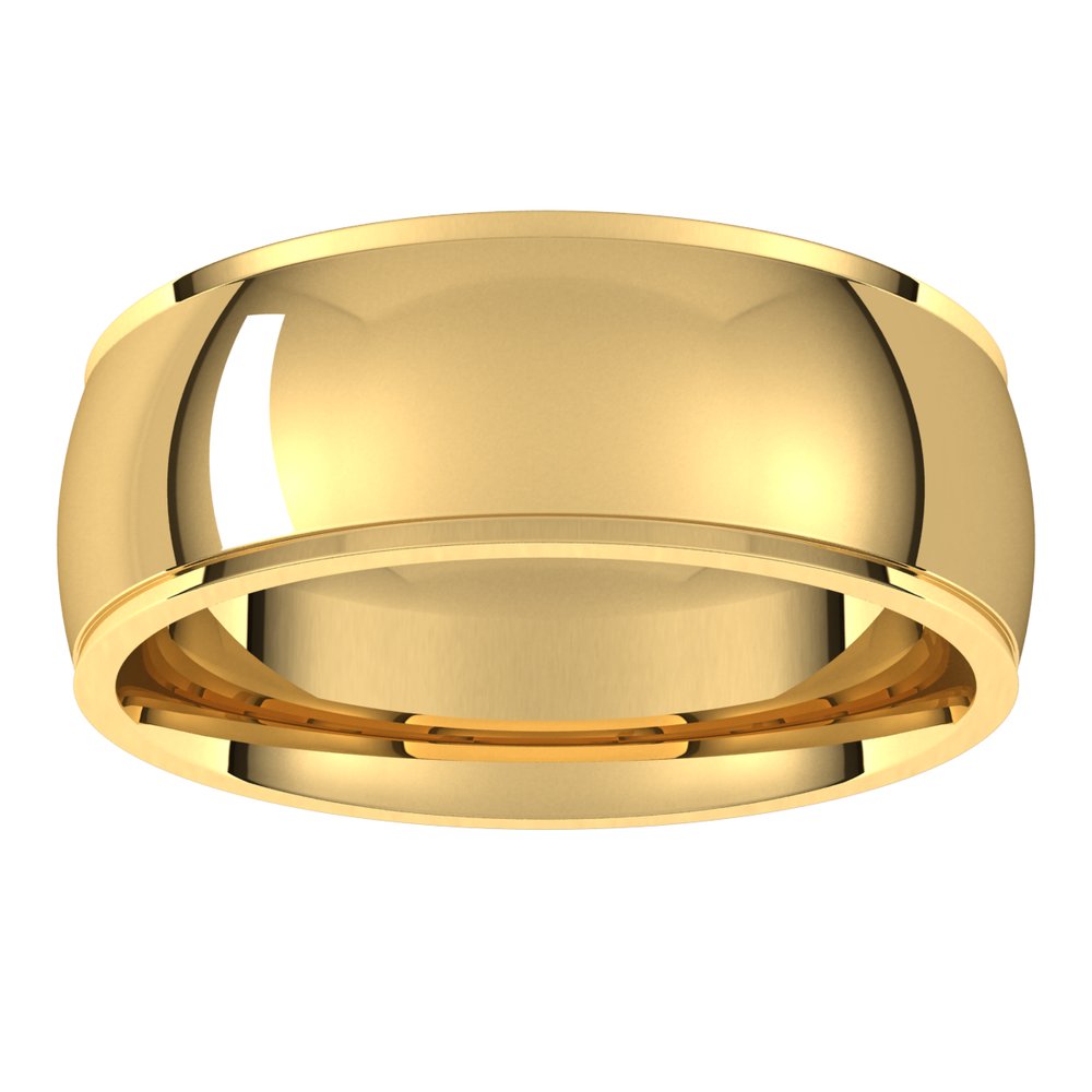 14K Yellow 7 mm Comfort Fit Edge Band