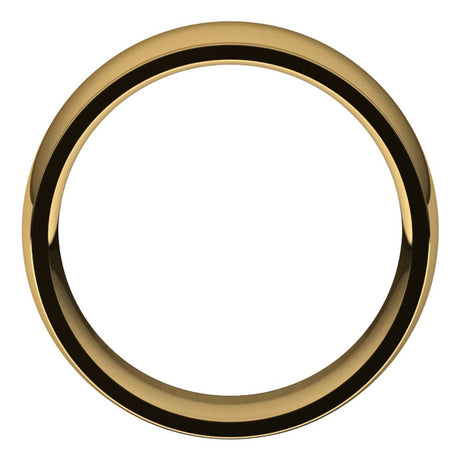 14K Yellow 8 mm Stepped-Edge Comfort-Fit Half Round Band
