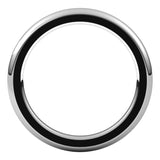 14K White 2 mm Heavyweight Comfort-Fit Half Round Band Size 6