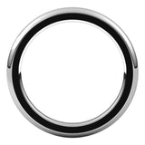 Platinum 2 mm Half Round Comfort Fit Heavy Band