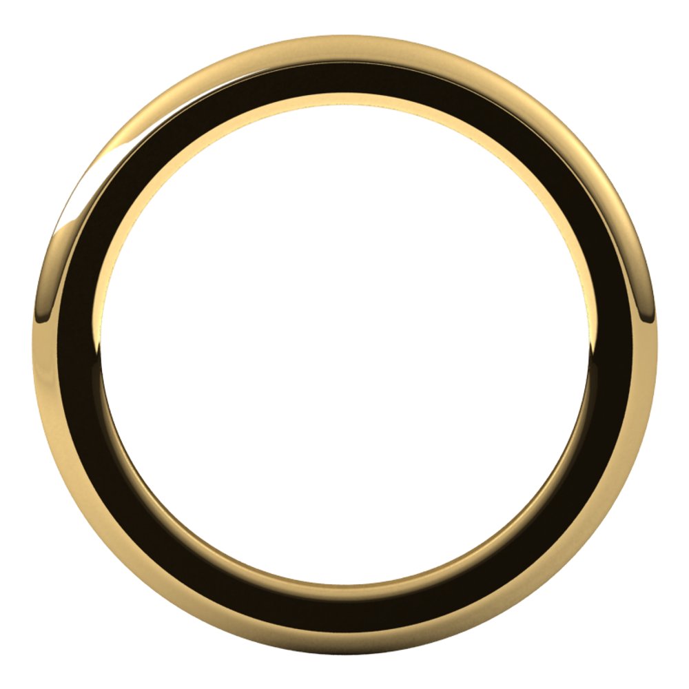 14K Yellow 1.5 mm Heavyweight Comfort-Fit Half Round Band Size 7