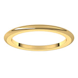 14K Yellow 1.5 mm Heavyweight Comfort-Fit Half Round Band Size 7