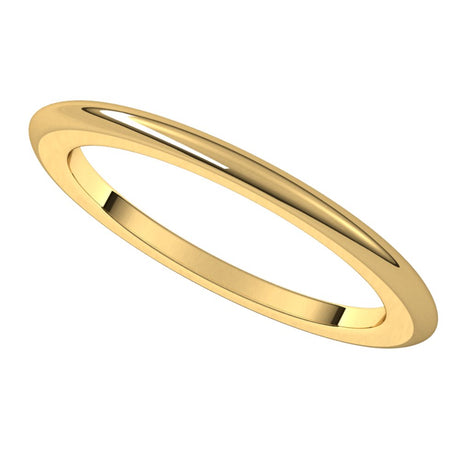 14K Yellow 1.5 mm Heavyweight Comfort-Fit Half Round Band Size 7