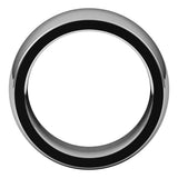 14K White 10 mm Heavyweight Comfort-Fit Half Round Band Size 11