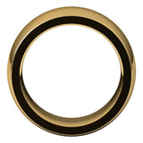 14K Yellow Gold 10 mm Heavyweight Comfort-Fit Half Round Band Size 9
