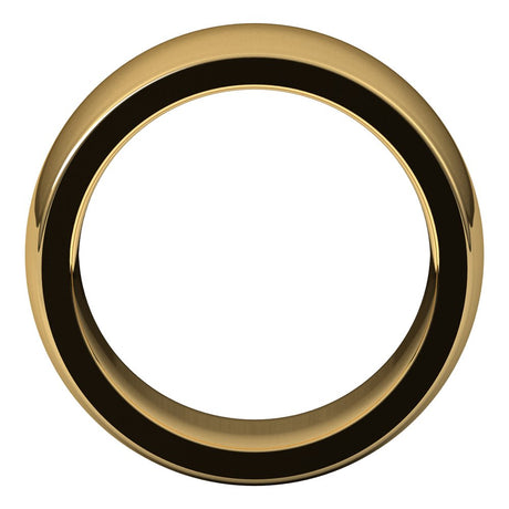 14K Yellow Gold 10 mm Heavyweight Comfort-Fit Half Round Band Size 9