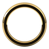 14K Yellow 3 mm Half Round Comfort Fit Heavy Band