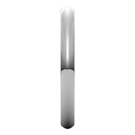 14K White Gold 2.5 mm Heavyweight Comfort-Fit Half Round Band Size 5