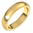 18K Yellow 4.5 mm Heavyweight Comfort-Fit Half Round Band Size 7.5