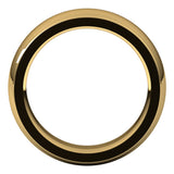 10K Yellow 6 mm Half Round Comfort Fit Heavy Band