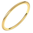 10K Yellow 1 mm Half Round Comfort Fit Light Band Size 4.5