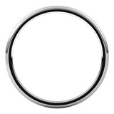 Platinum 1 mm Lightweight Comfort-Fit Half Round Band