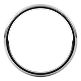 14K White 1 mm Lightweight Comfort-Fit Half Round Band
