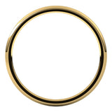 14K Yellow 1 mm Lightweight Comfort-Fit Half Round Band