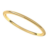14K Yellow 1 mm Lightweight Comfort-Fit Half Round Band