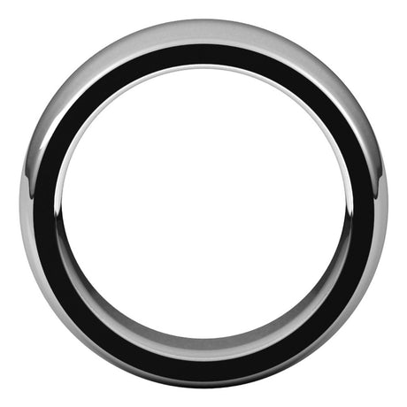 Continuum Sterling Silver 8 mm Heavyweight Comfort-Fit Half Round Band Size 7