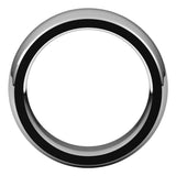 14K White Gold 8 mm Heavyweight Comfort-Fit Half Round Band Size 6