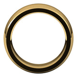 14K Yellow 8 mm Half Round Comfort Fit Heavy Band