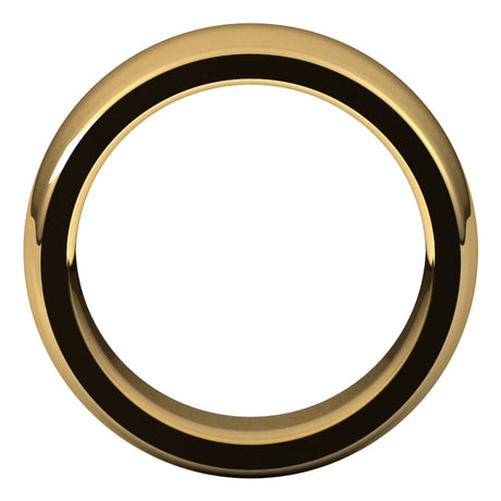 14K Yellow Gold 8 mm Heavyweight Comfort-Fit Half Round Band Size 6
