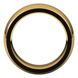 14K Yellow Gold 8 mm Heavyweight Comfort-Fit Half Round Band Size 7.5