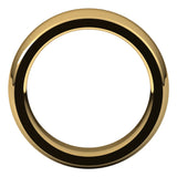 18K Yellow 7 mm Half Round Comfort Fit Heavy Band