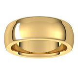 14K Yellow 7 mm Half Round Comfort Fit Heavy Band