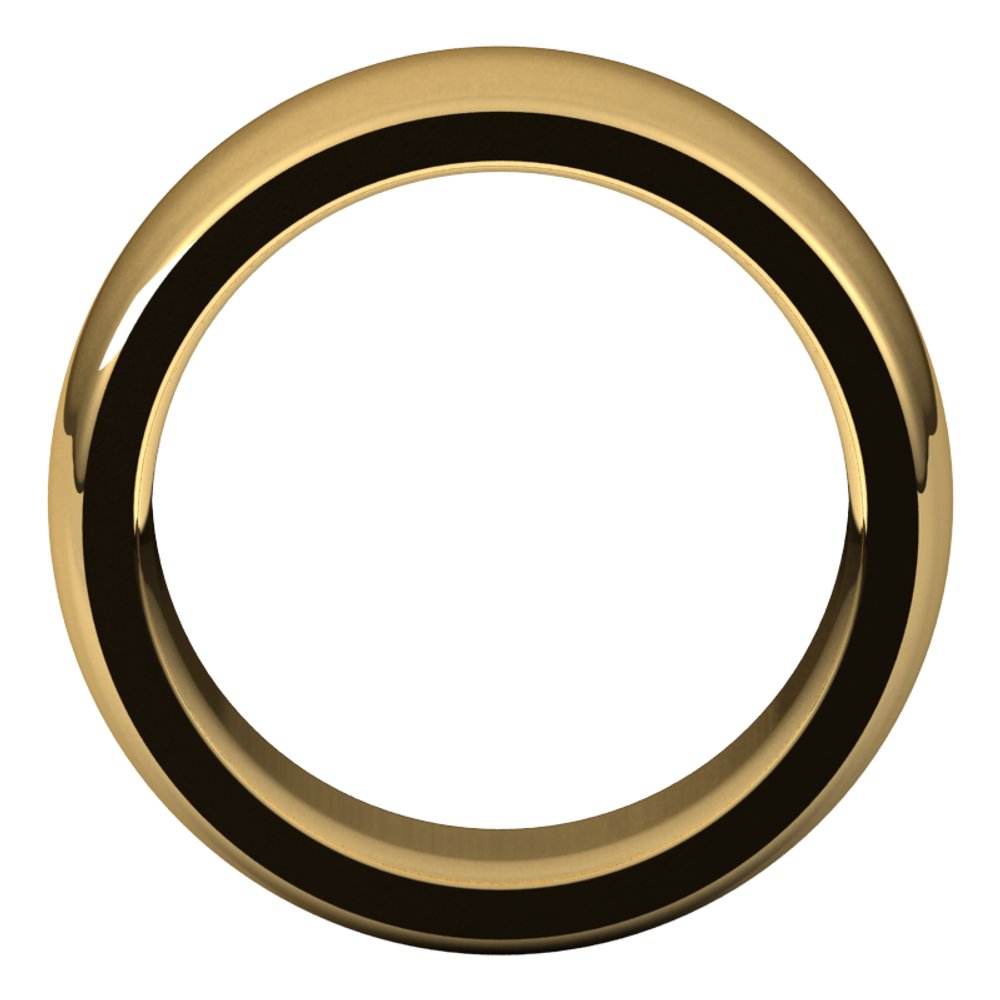 14K Yellow Gold 9 mm Heavyweight Comfort-Fit Half Round Band Size 12