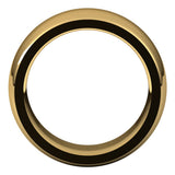 14K Yellow Gold 9 mm Heavyweight Comfort-Fit Half Round Band Size 12