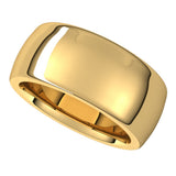 14K Yellow 9 mm Heavyweight Comfort-Fit Half Round Band