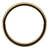 18K Yellow 3 mm Half Round Comfort Fit Light Band