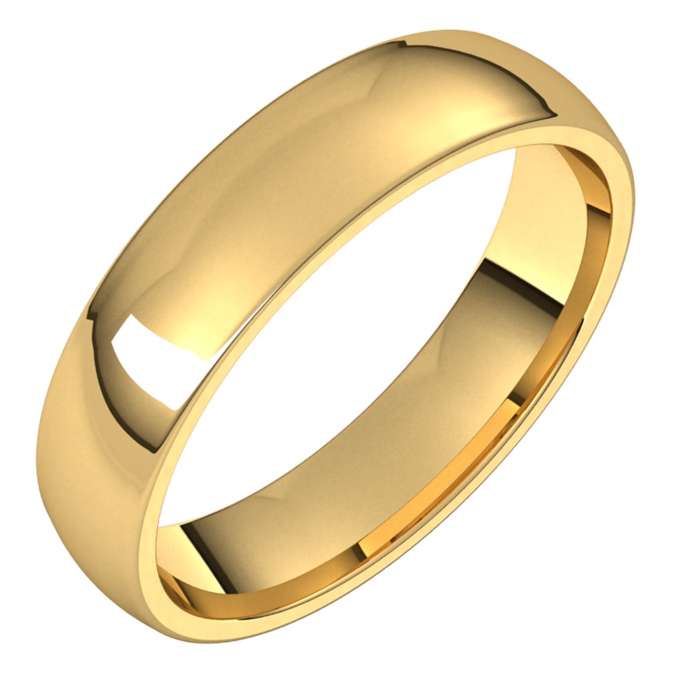 Platinum 4.5 mm Lightweight Comfort-Fit Half Round Band Size 9