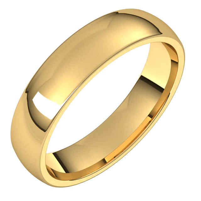 Platinum 4.5 mm Lightweight Comfort-Fit Half Round Band Size 9