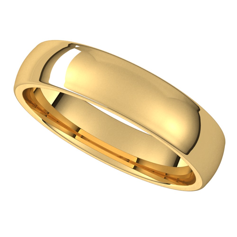 Platinum 4.5 mm Lightweight Comfort-Fit Half Round Band Size 9
