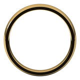 18K Yellow 4 mm Half Round Comfort Fit Light Band