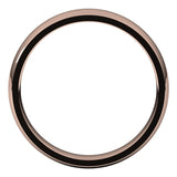 14K Rose 4 mm Half Round Comfort Fit Light Band