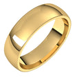 18K Yellow 5.5 mm Lightweight Comfort-Fit Half Round Band Size 9
