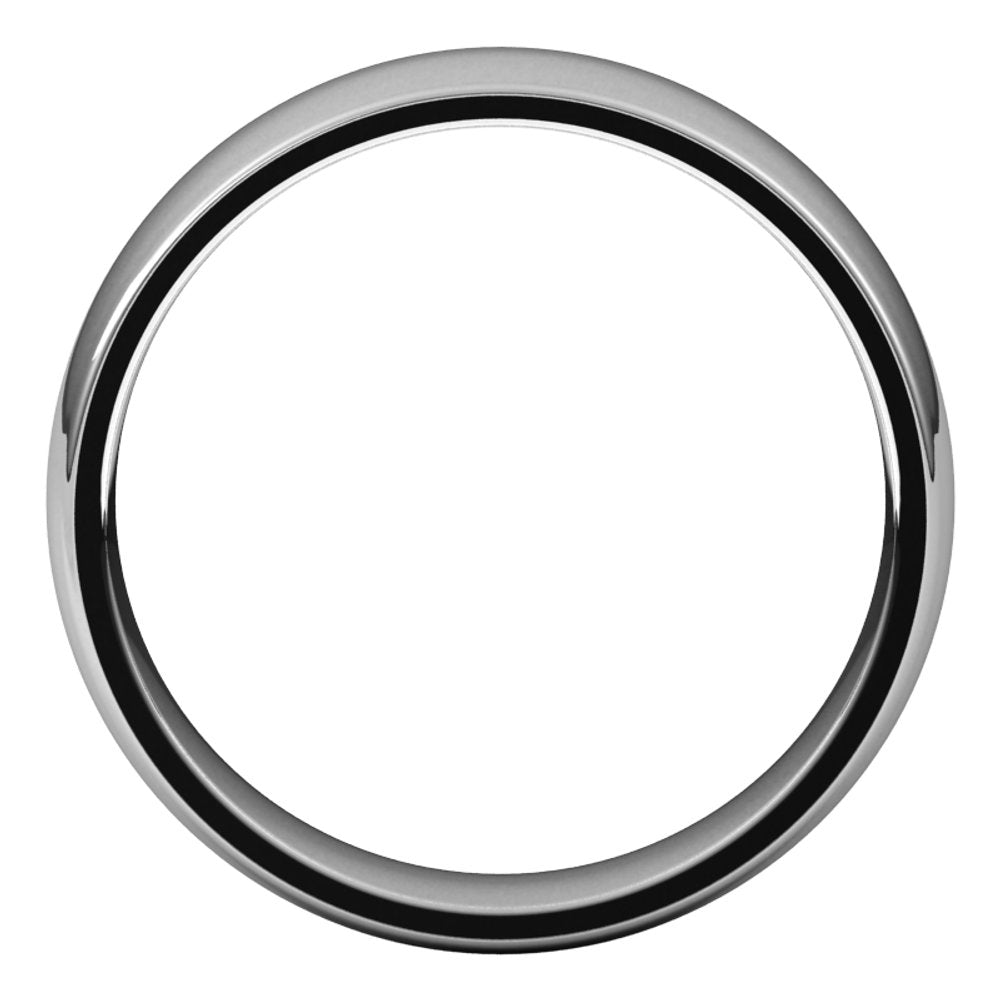 14K White 5.5 mm Lightweight Comfort-Fit Half Round Band