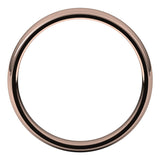 14K Rose 3.5 mm Lightweight Comfort-Fit Half Round Band Size 9