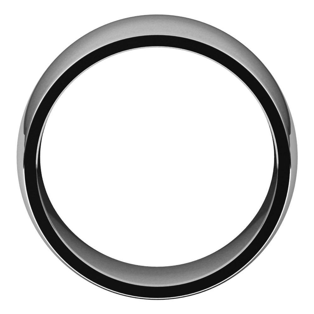 14K White 10 mm Half Round Comfort Fit Light Band Size 11