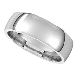 Palladium 6 mm Half Round Comfort Fit Light Band