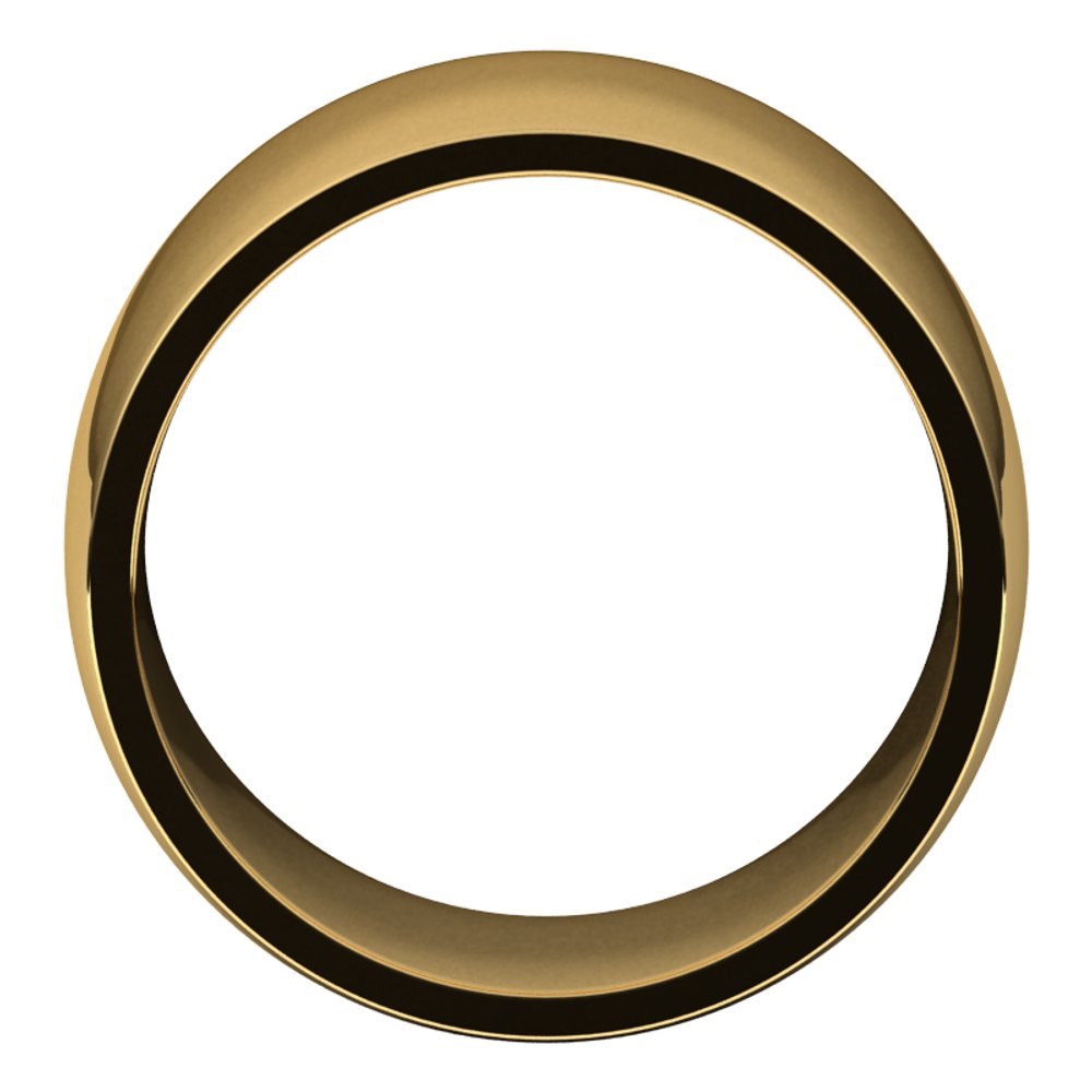 14K Yellow 12 mm Lightweight Comfort-Fit Half Round Band