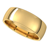 14K Yellow 6.5 mm Lightweight Comfort-Fit Half Round Band